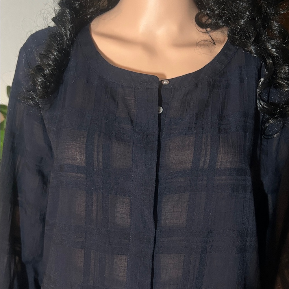 LOFT NAVY BEAUTIFUL BLOUSE XL - Picture 3 of 11